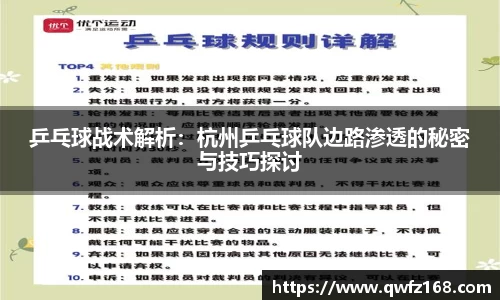乒乓球战术解析：杭州乒乓球队边路渗透的秘密与技巧探讨