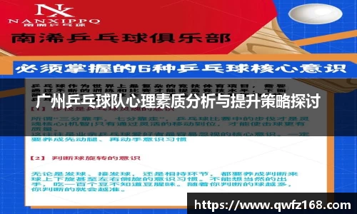 广州乒乓球队心理素质分析与提升策略探讨